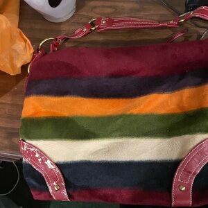 Multicolor Striped Women's Bag